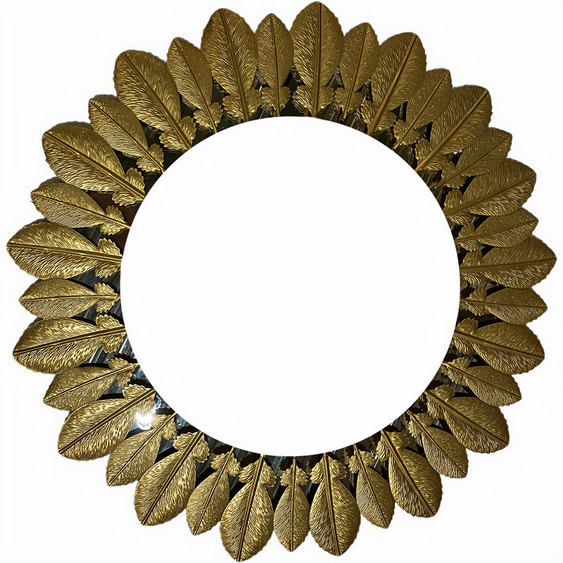 Ornamental Leaf-Designed Wall Mirror Kalsten
