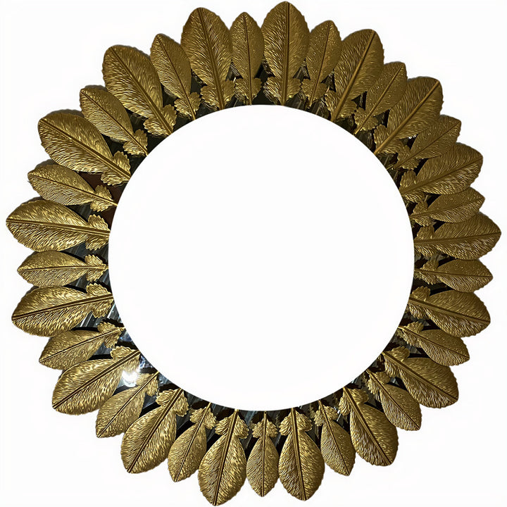 Ornamental Leaf-Designed Wall Mirror Kalsten