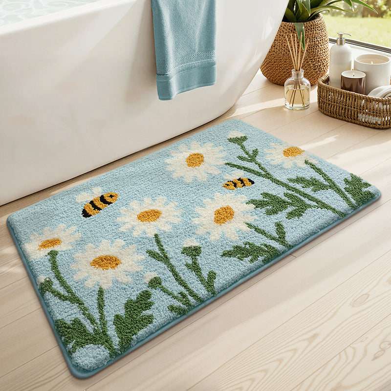 Floral Patterned Bath Mat Kalsten