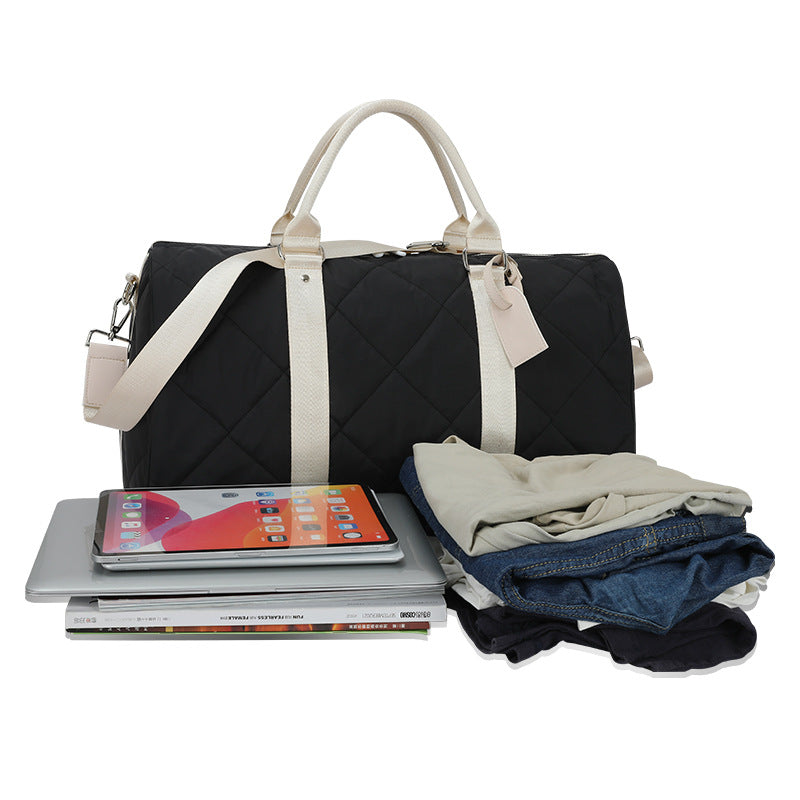 Quilted Travel Duffel Bag with Adjustable Strap Kalsten