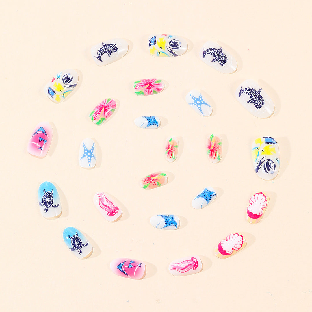 Tropical Ocean-Inspired Nail Art Set Kalsten