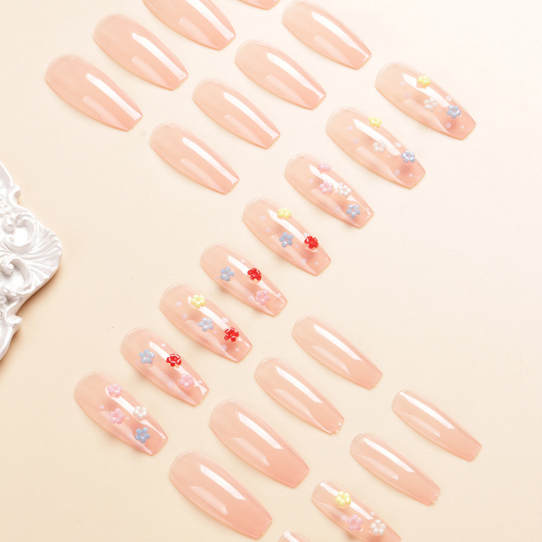 Floral Design Press-On Nail Set Kalsten