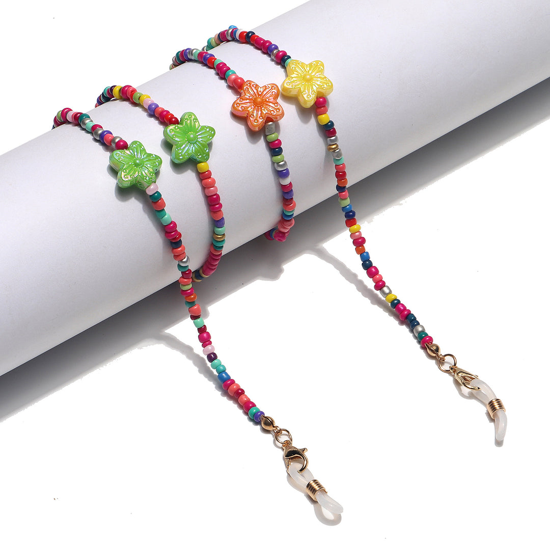 Colorful Floral Beaded Eyewear Holder Kalsten