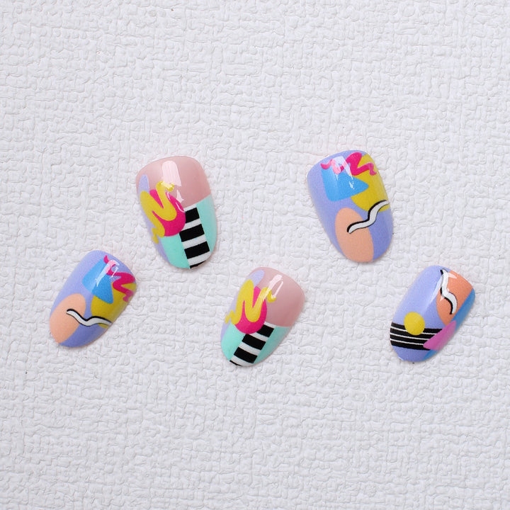 Artistic Patterned Press-On Nails Kalsten