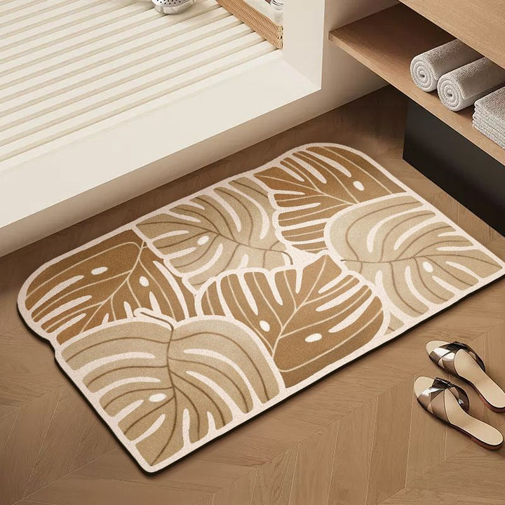 Floral Patterned Soft Bath Mat