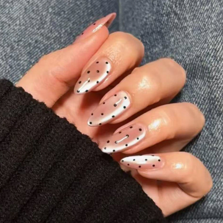 Elegant Nail Designs with Polka Dot Pattern Kalsten