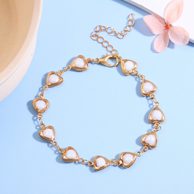 Heart-Shaped Link Anklet Kalsten