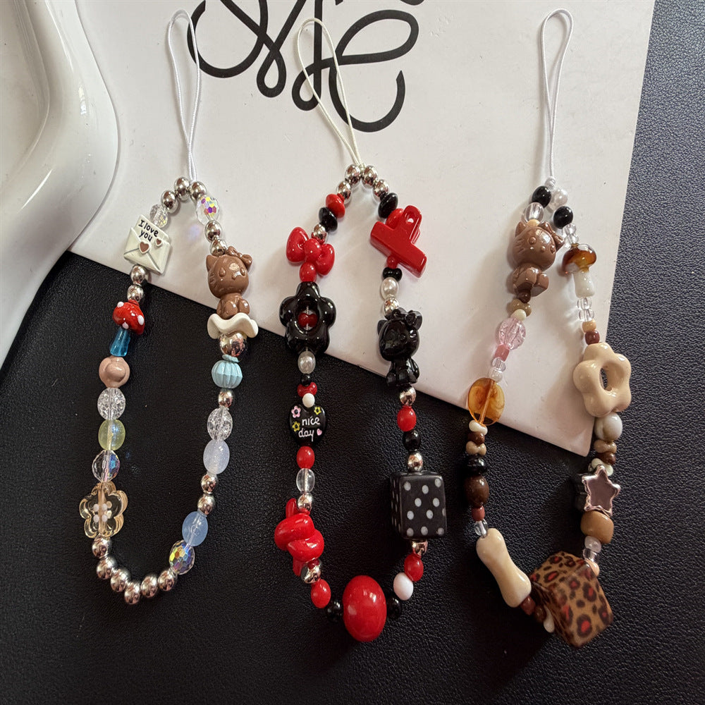 Decorative Charm Beaded Lanyard Kalsten