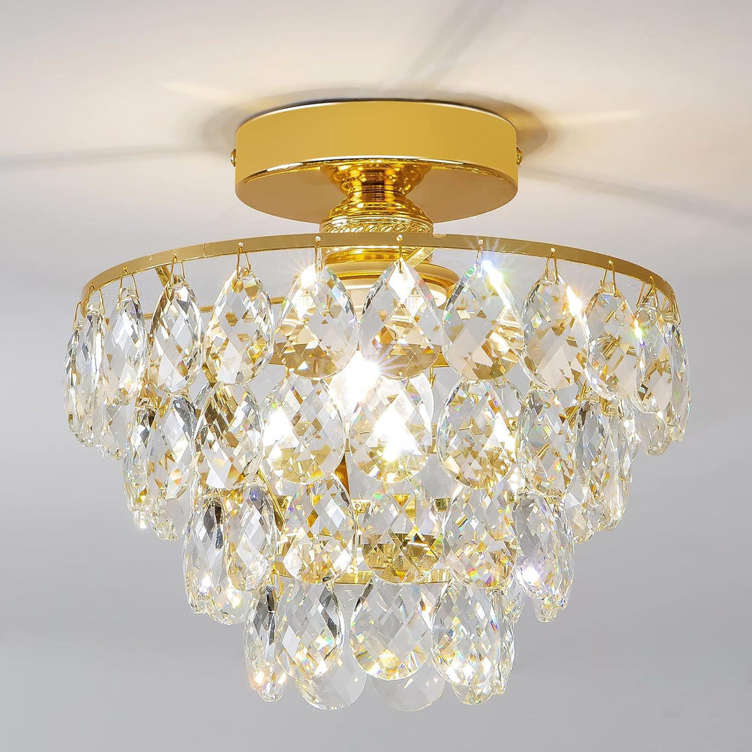 Elegant Crystal Teardrop Chandelier