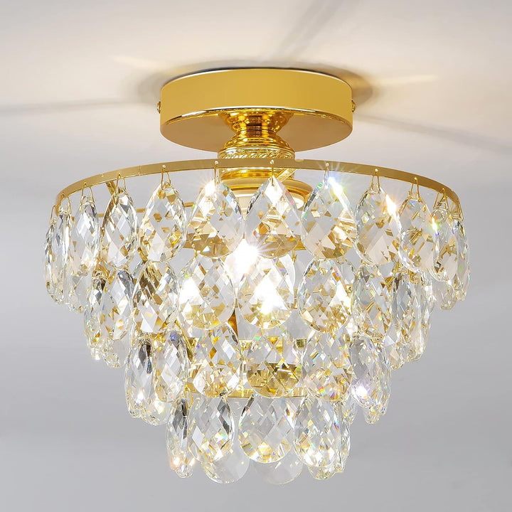 Elegant Crystal Teardrop Chandelier