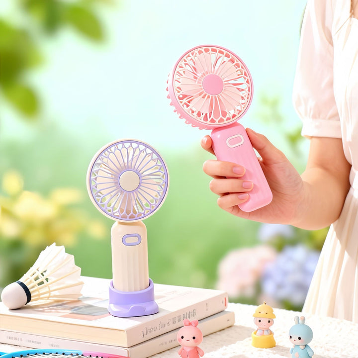 Women's Portable Mini Fan with Integrated Stand Kalsten