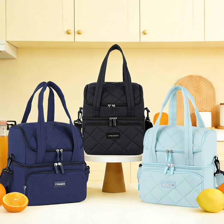 Insulated Multi-Compartment Lunch Cooler