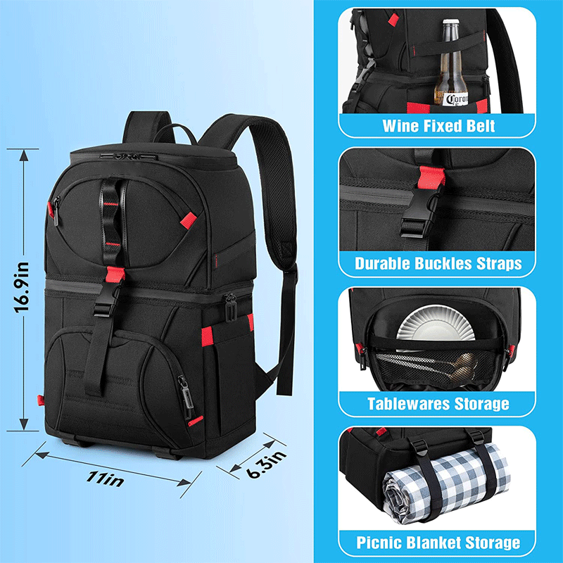 Insulated Food and Beverage Backpack Cooler Kalsten