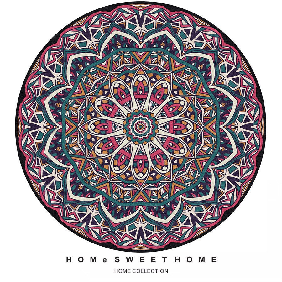 Vintage-Inspired Round Rug