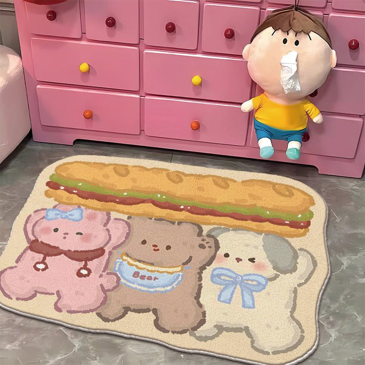 Playful Cake-Shaped Floor Mat
