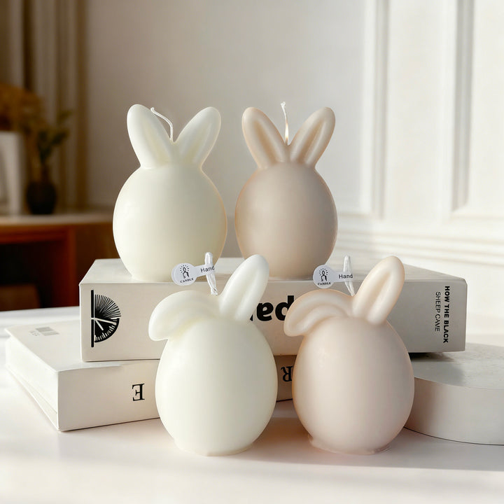 Bunny-Themed Decorative Candle