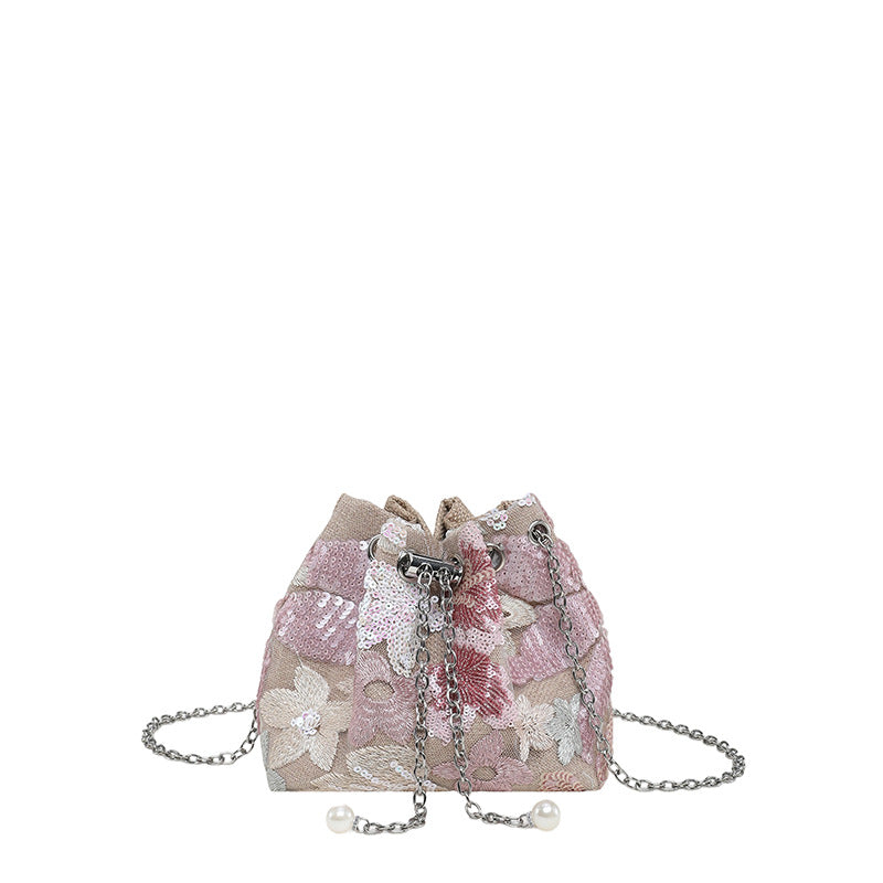 WoStylish Sequin Drawstring Clutch Purse Kalsten