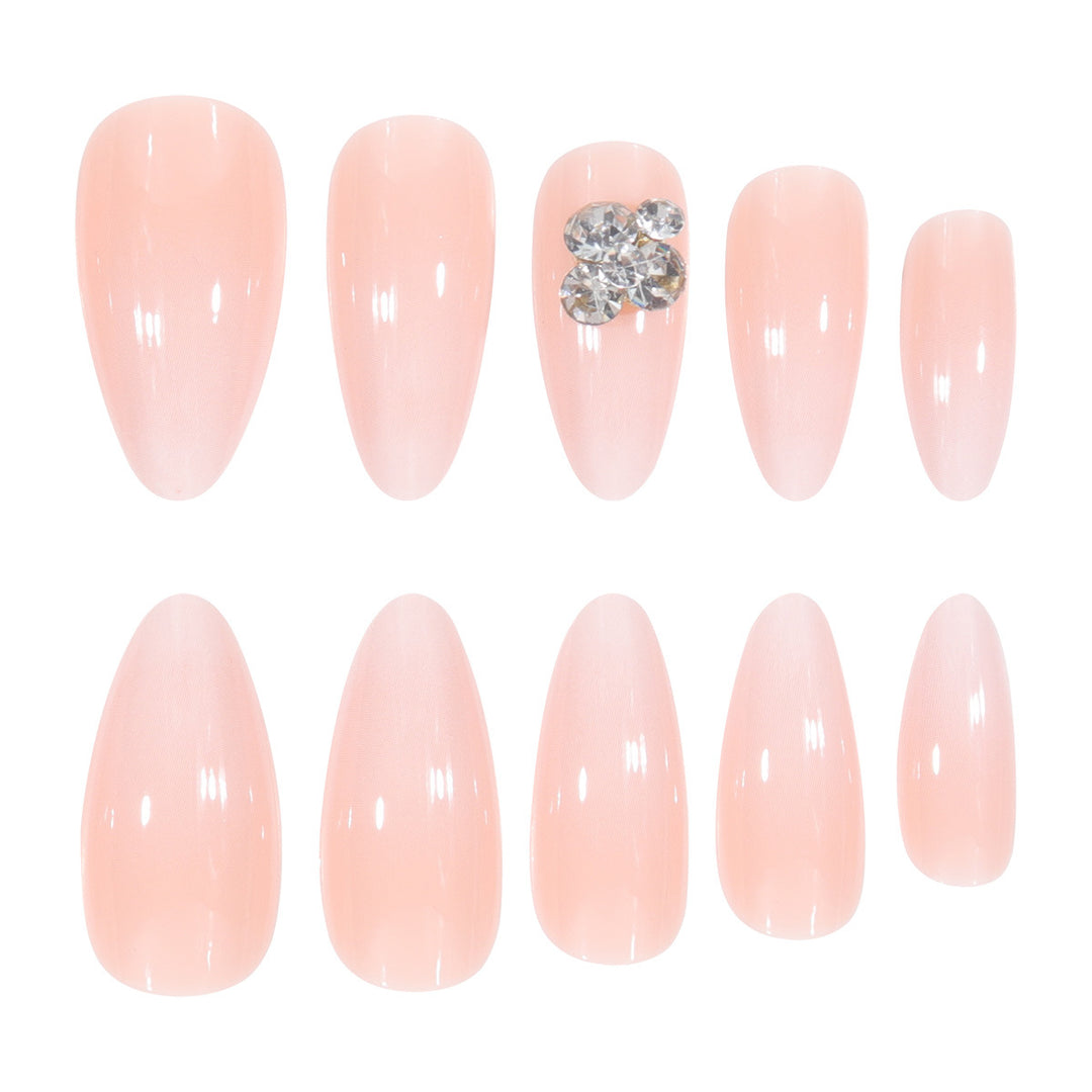 Premium Press-On Nail Set with Elegant Rhinestone Accents Kalsten