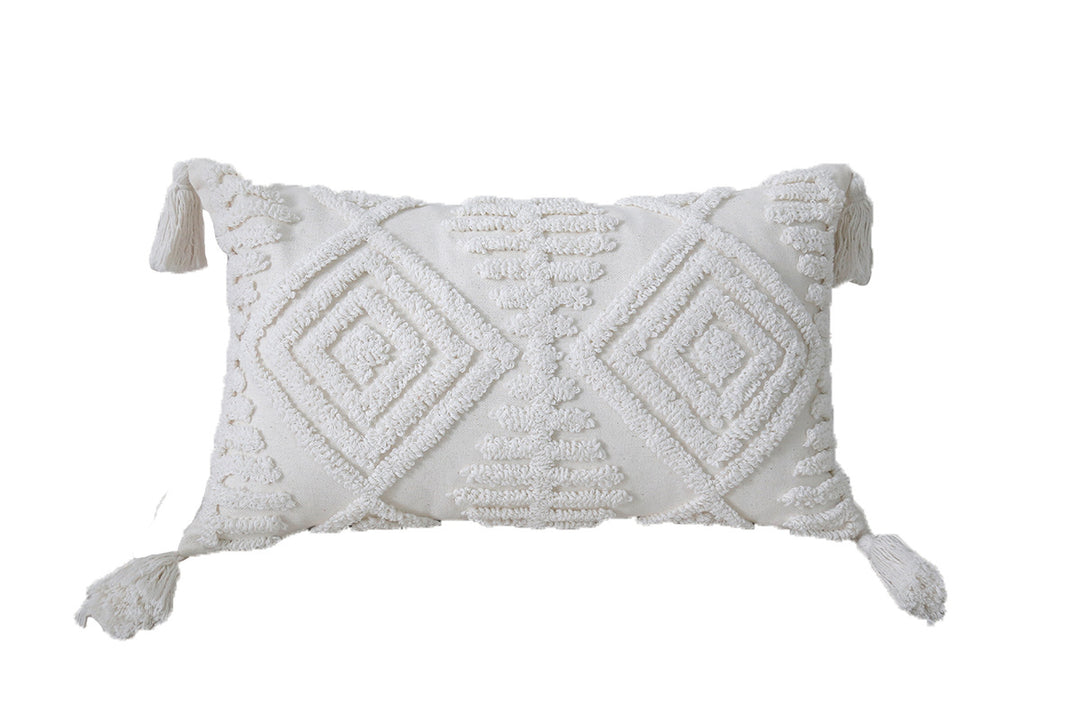 Textured Geometric Throw Cushion
