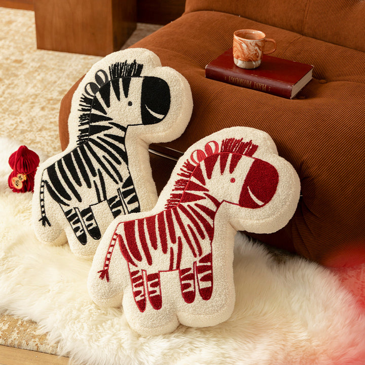 Cuddle pillow in zebra shape with extra soft plush cover Kalsten