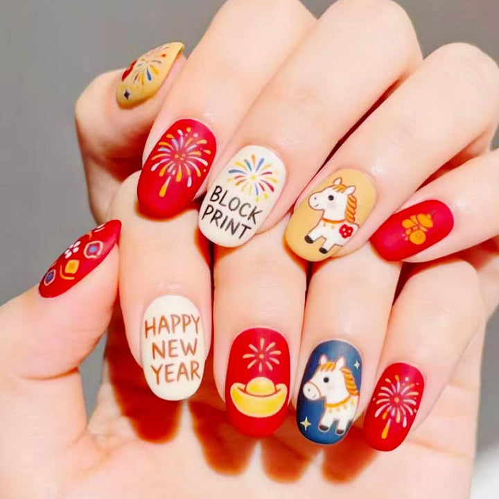 Whimsical Bunny-Themed Press-On Nail Art Set Kalsten