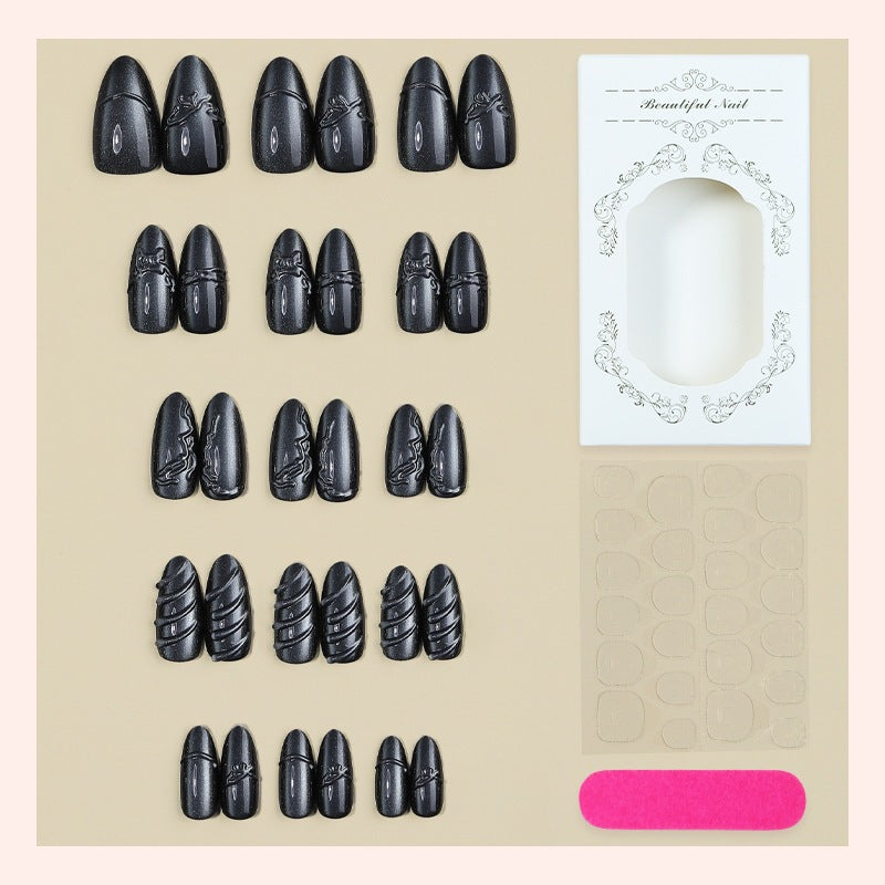 Creative artificial nail set with elegant design and different shapes Kalsten