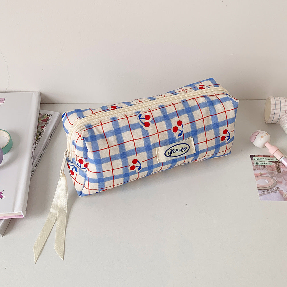 Fashionable Plaid Pencil Case Kalsten