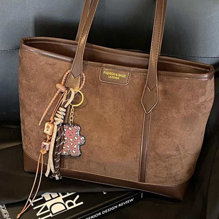 Spacious Suede Tote Bag Kalsten
