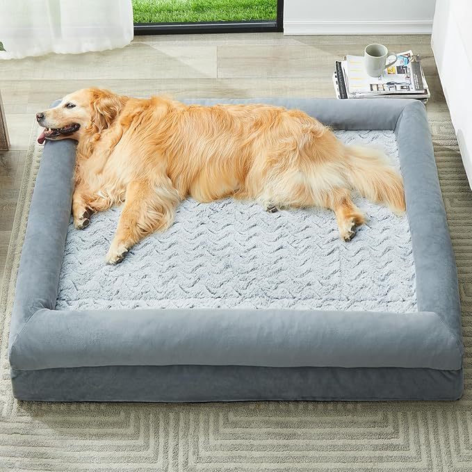 Memory Foam Dog Lounge Bed   Dog Bed