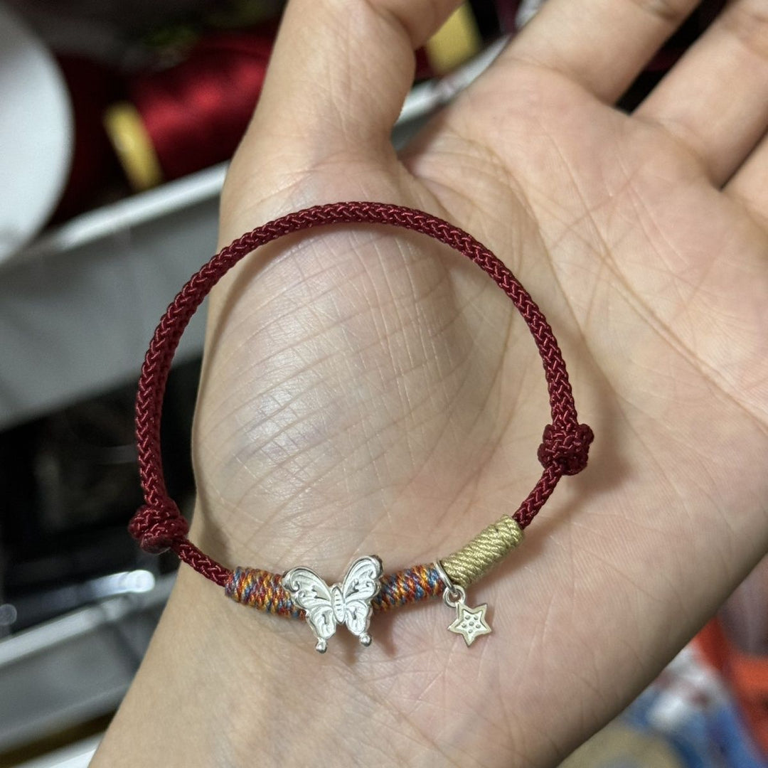 Butterfly Charm Knotted Bracelet Kalsten
