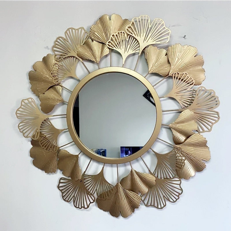 Decorative Ginkgo Leaf Wall Mirror Kalsten