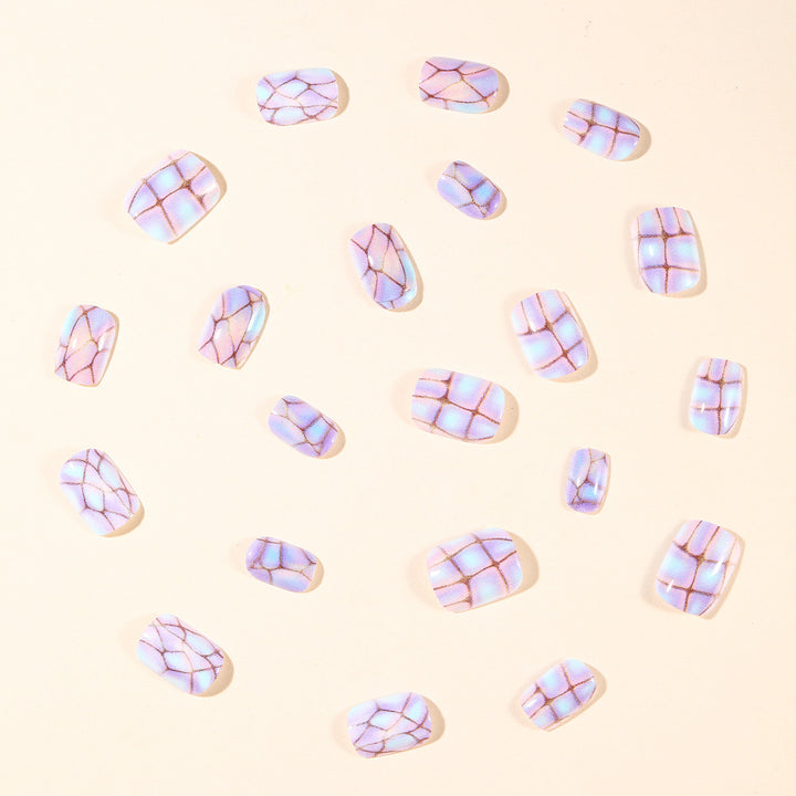 Iridescent Geometric Nail Art Extensions Kalsten