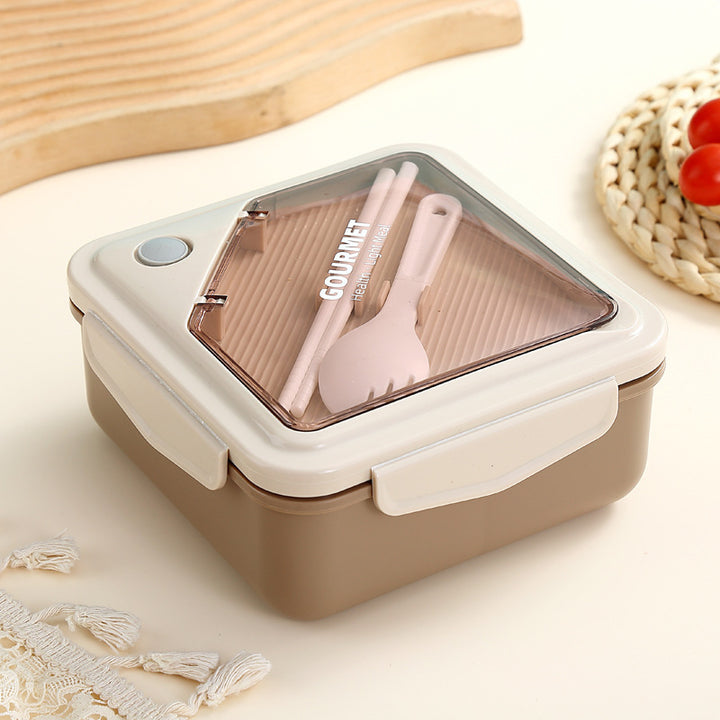 Multi-Functional Food Storage Container with Integrated Utensils