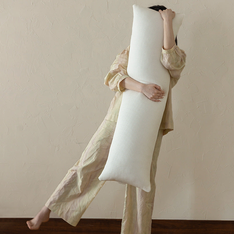Long lumbar support pillow with breathable waffle cover Kalsten