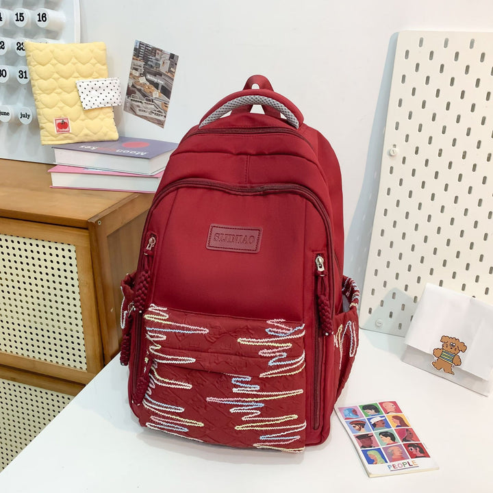Multi-Function Quilted School Backpack