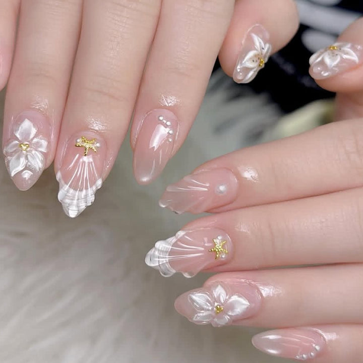 Artistic 3D Floral Nail Art Extensions Kalsten