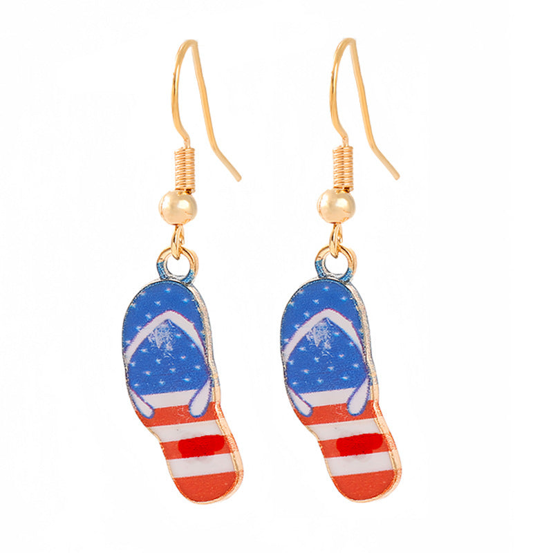 Women nan enamel horseshoe earrings with star motif and fishhook closure Kalsten