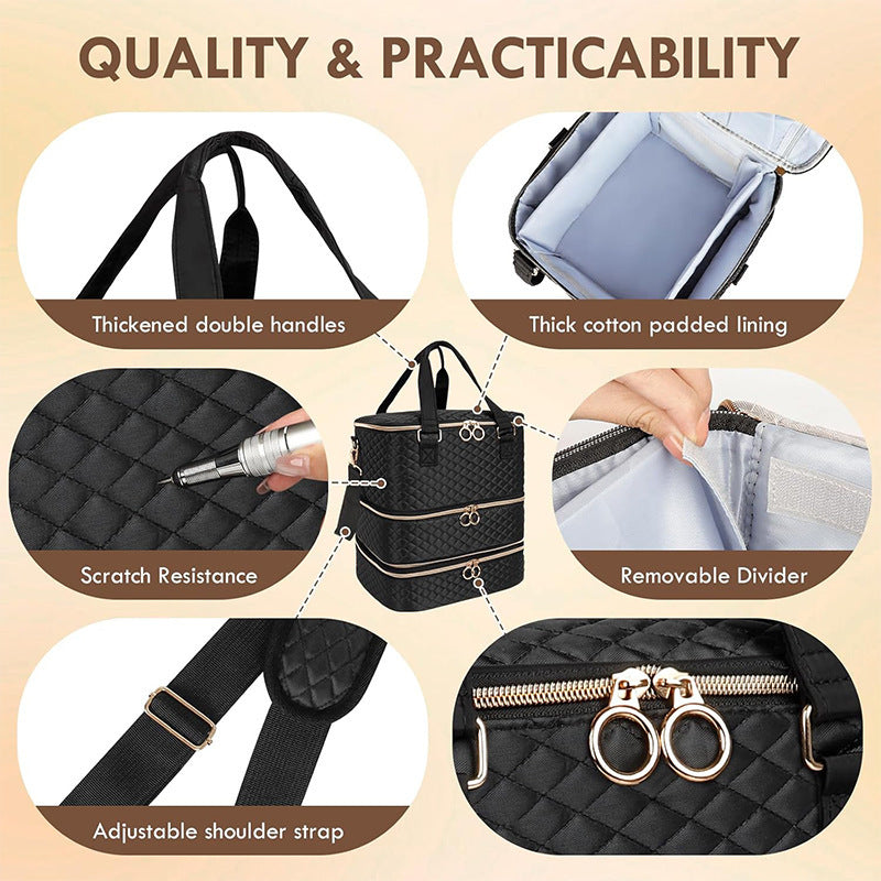 Cosmetic storage bag with multiple compartments Kalsten