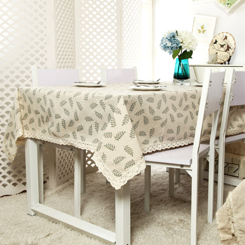 Decorative Leaf Print Tablecloth