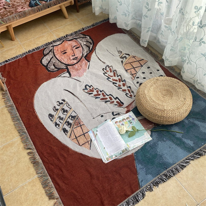 Whimsical Frog Patterned Throw Blanket
