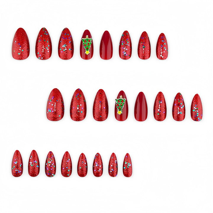 Artificial nails with festive Christmas design Kalsten