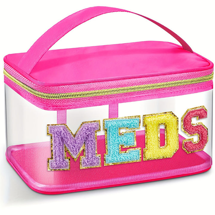 Transparent cosmetic organizer bag with glitter details Kalsten
