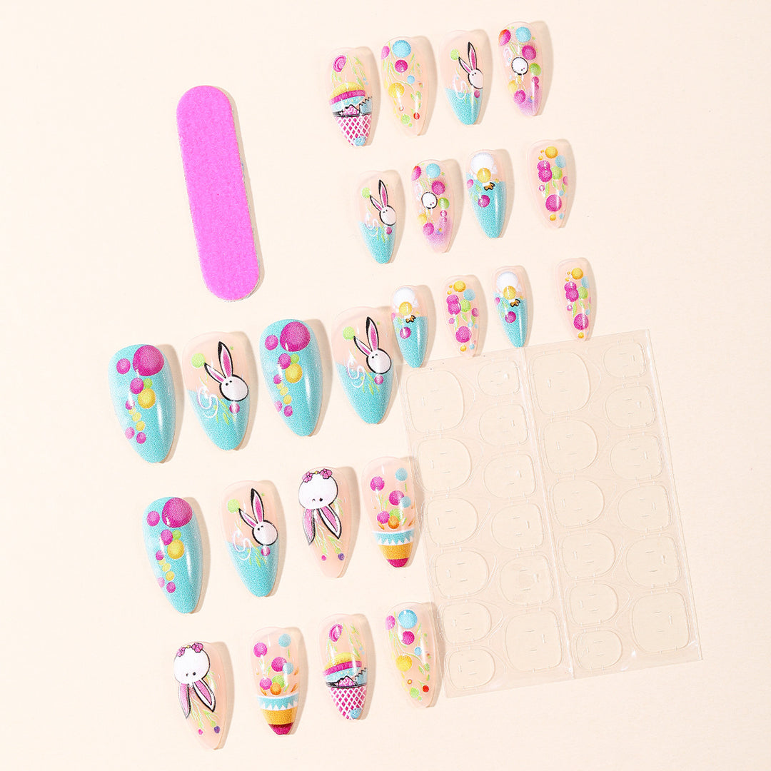 Decorative Easter-Themed Nail Art Extensions Kalsten