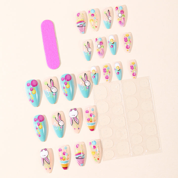 Decorative Easter-Themed Nail Art Extensions Kalsten