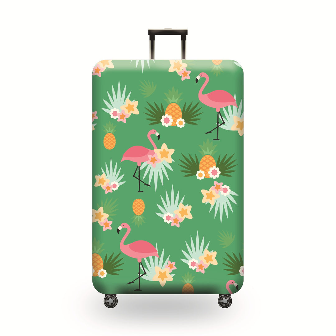 Unisex hard-shell luggage with artistic flamingo motif Kalsten