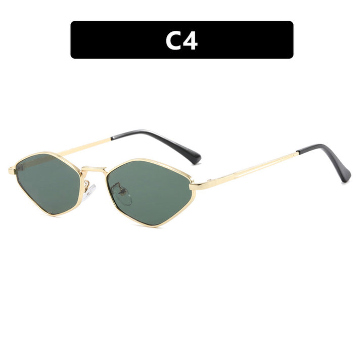 Women's geometric sunglasses with fine metal frame and UV protection Kalsten