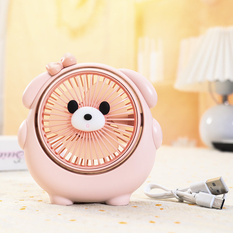 Ladies Portable Mini Hand Fan with Playful Animal Design Kalsten