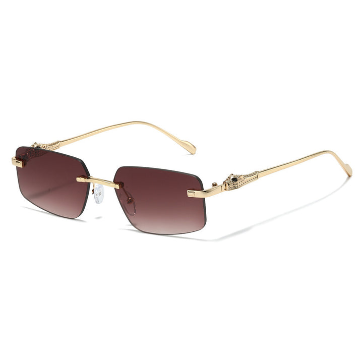 Designer Rectangle Sunglasses with Luxurious Metallic Details Kalsten