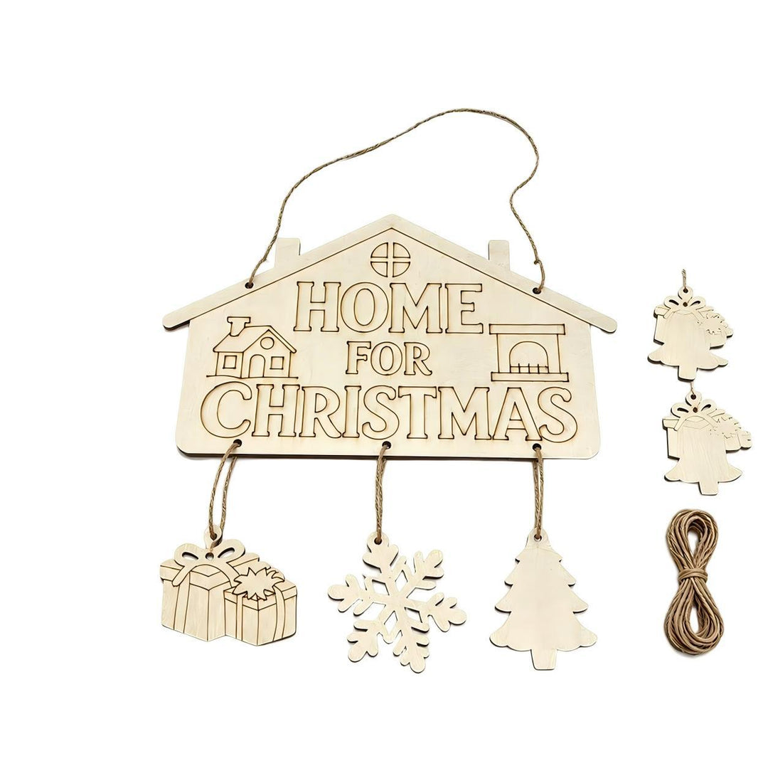 Wood Christmas decoration sign