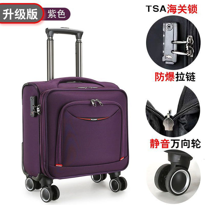 Hard-shell trolley suitcase with stable 360-degree wheels and integrated combination lock Kalsten